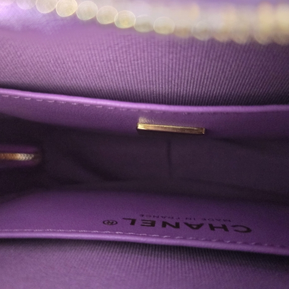 Chanel Purple Quilted Women's Bag - Picture 9 of 13